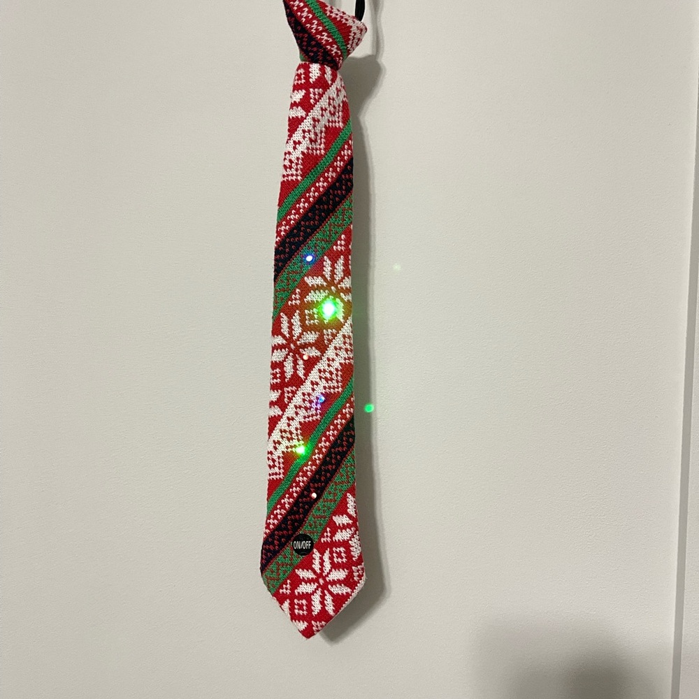 Festive Red and Green Tie
